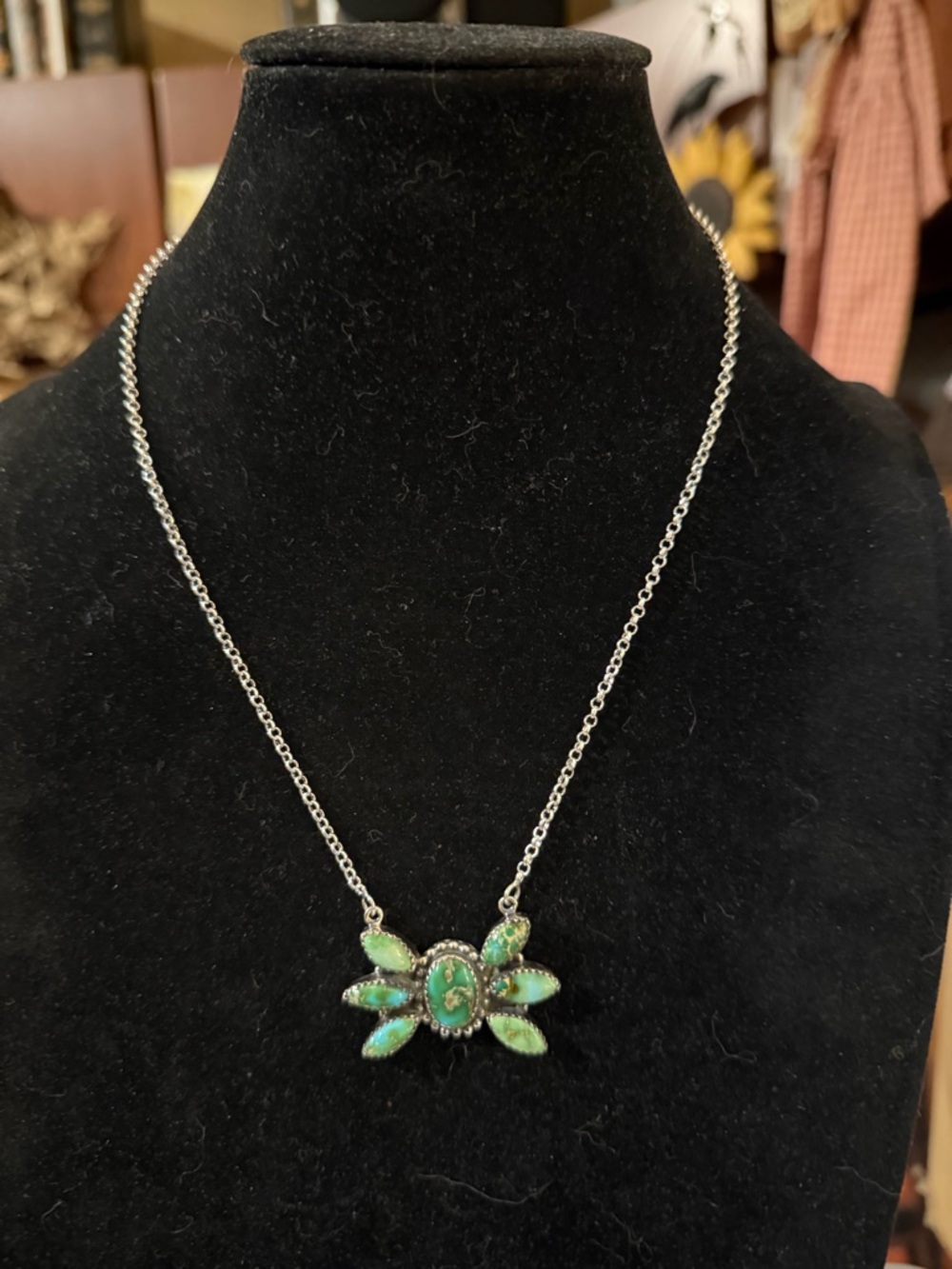 Sterling Silver Sonoran Gold Turquoise Bar Cluster Necklace New